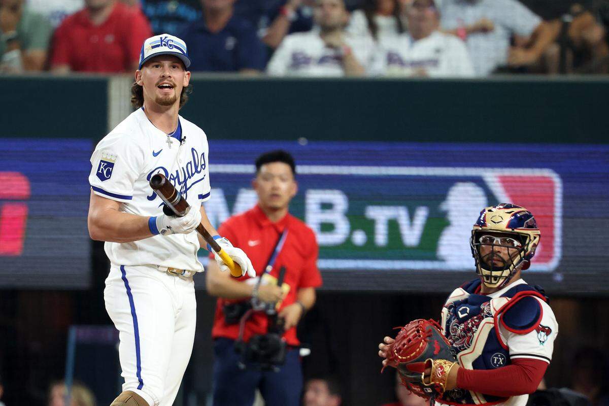 Kansas City Royals shortstop Bobby Witt Jr. took part in Monday night’s Home Run Derby at Globe Life Field in Arlington, Texas.