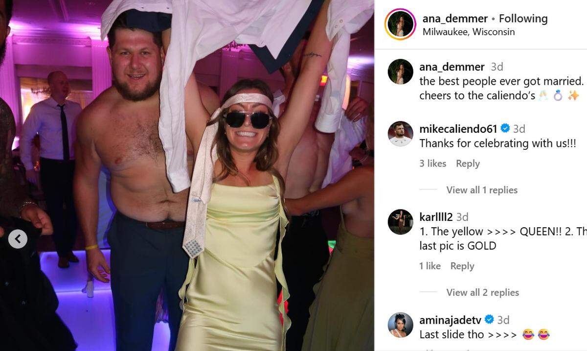 Things got a little crazy at Mike Caliendo’s wedding.