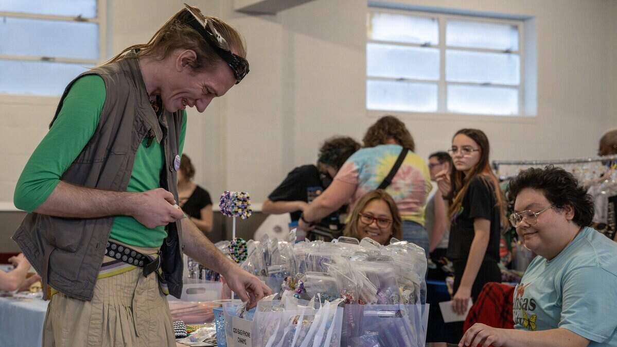 Guests attend a Trans Day of Remembrance event at Spirit of Hope MCC on Tuesday, March 31, 2026, in Kansas City.