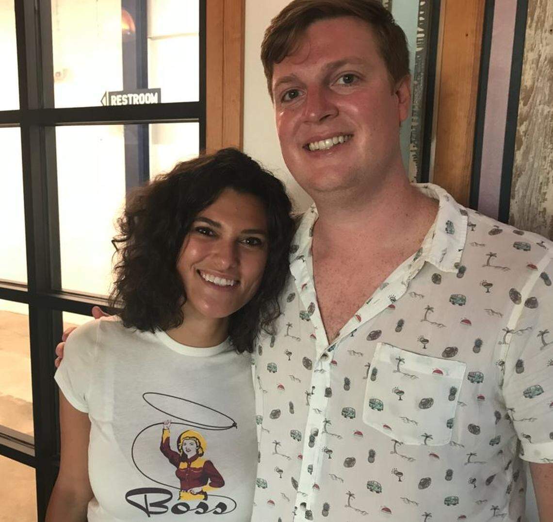 Jessica and Alex Wood at their pop-up at Torn Label Brewing Co.