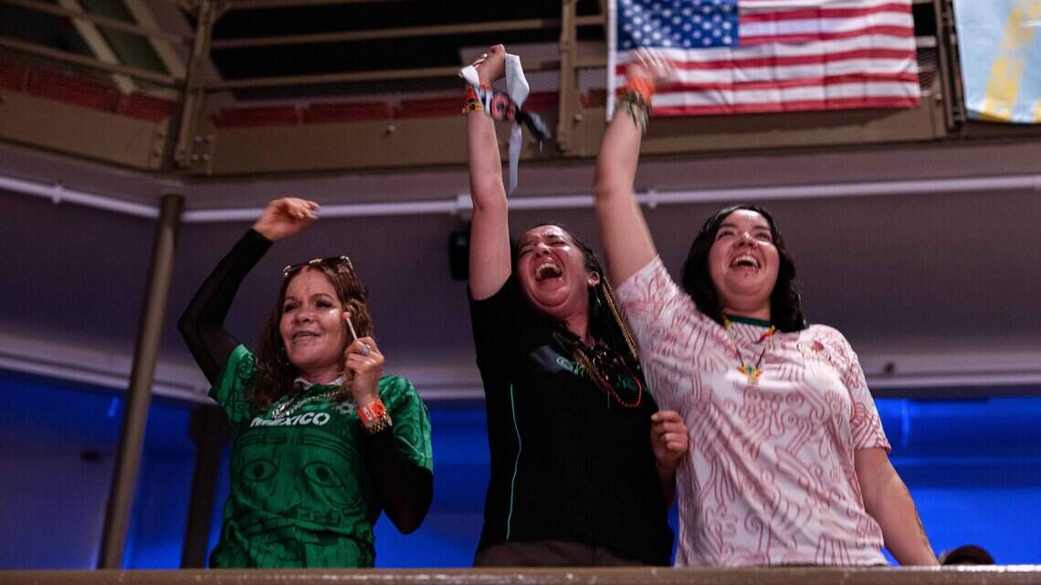 In KCK, fans celebrate Mexico win over South Africa from historic Memorial Hall