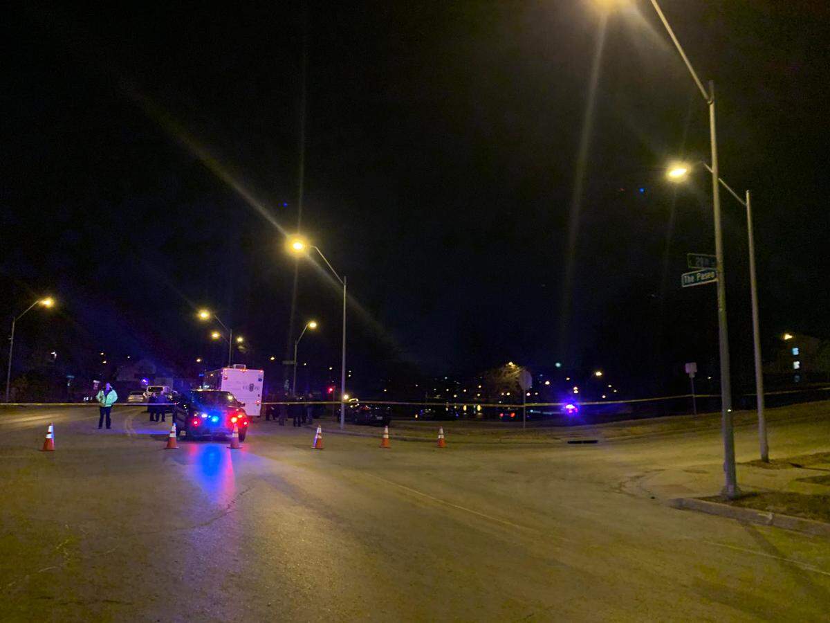 A 28-year-old man was shot in the hand by a Kansas City police officer Monday evening as the man was allegedly threatening people with a firearm.