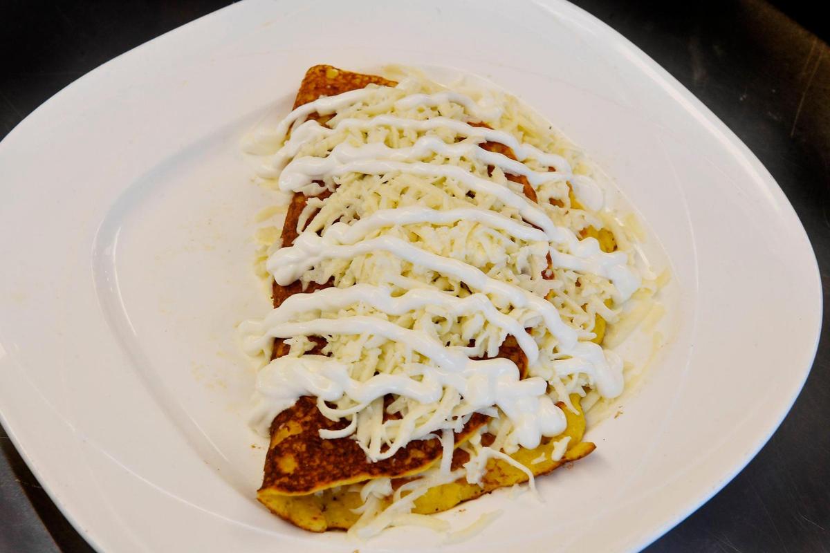 Corn pancake from Cafe Sofrito.