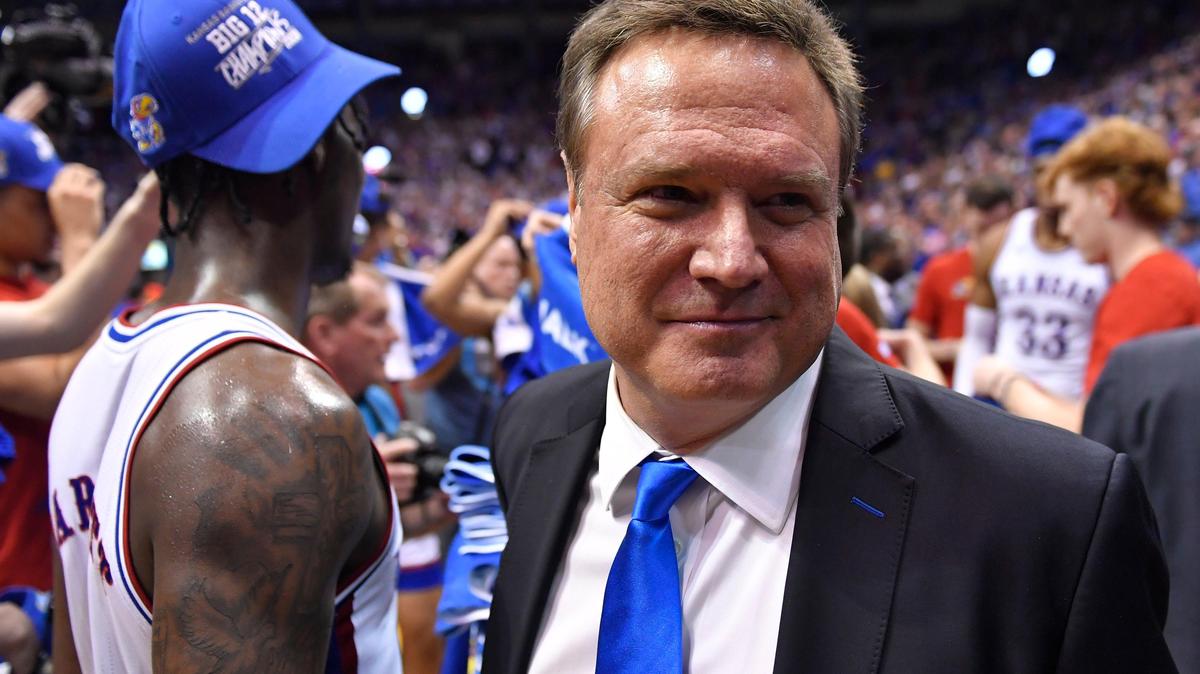 Kansas coach Bill Self heads off the court after the Jayhawks beat TCU, 75-66, on March 4, 2020 in Allen Fieldhouse.