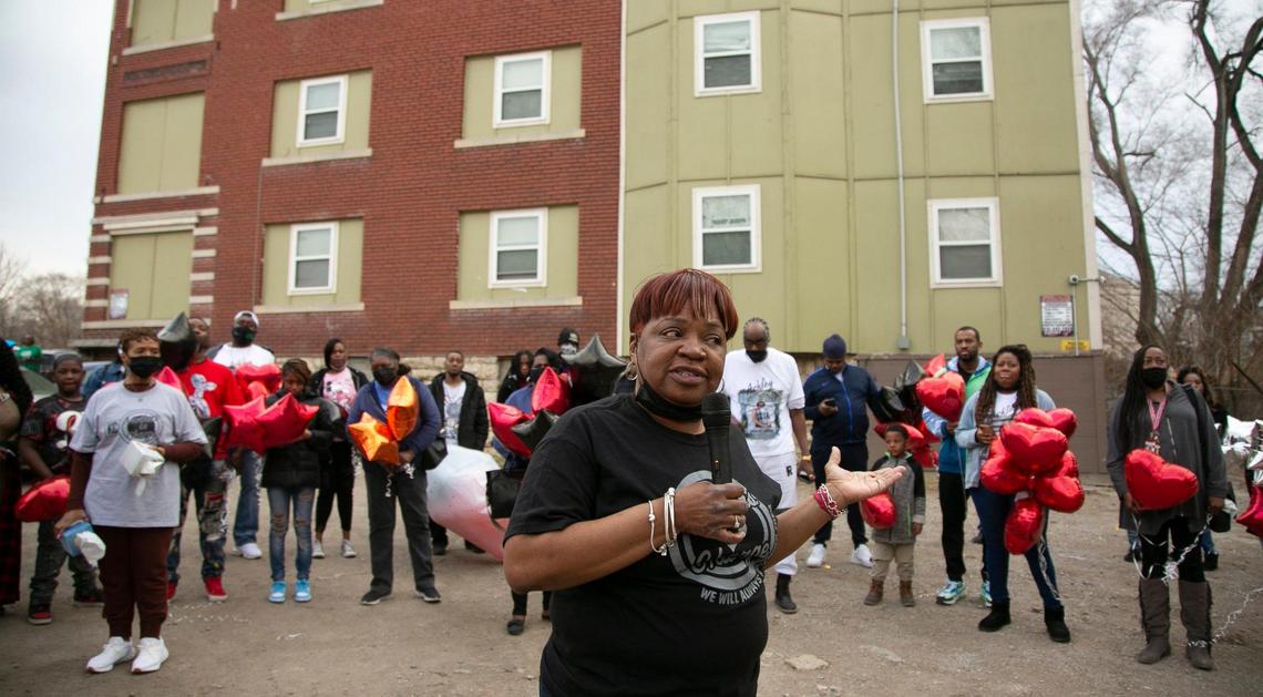 KC Mothers in Charge hosted a prayer vigil Friday, March 4, for the double homicide of Ashley Pettiford, 31, and Jermaine Jackson, 34, who were killed February 22, 2022, while sitting in a car at Linwood and Agnes.