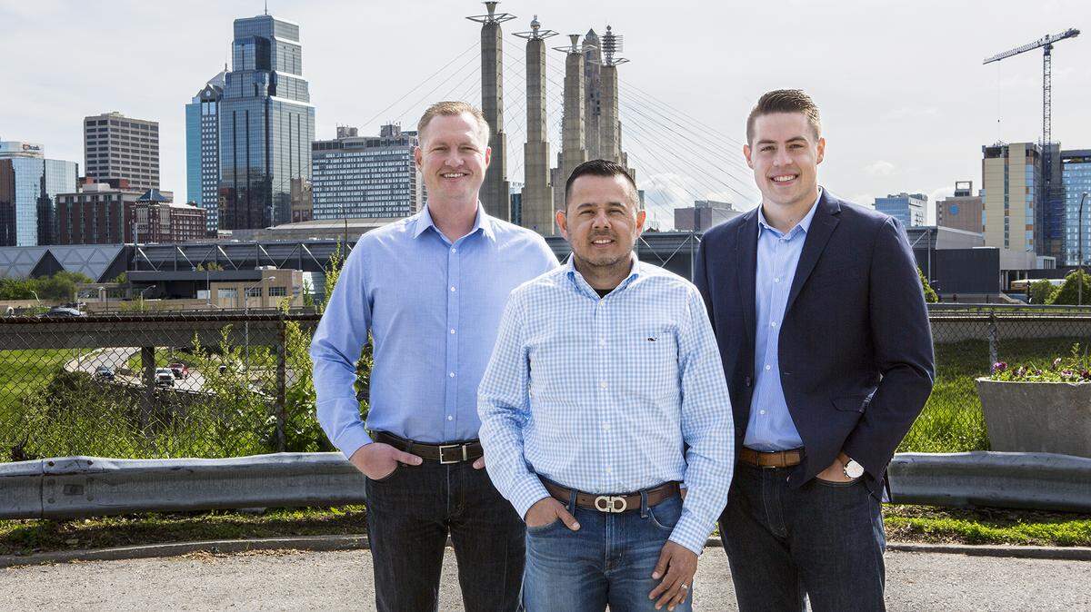 Andy Lightfoot, Nick Barela and Brooks Mosier of KC Property Group, local Kansas City cash house buyers.