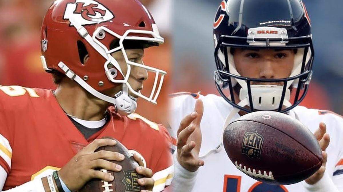 Saturday’s Chiefs exhibition game in Chicago will feature two of the prized quarterbacks from the NFL Draft class of 2017: the Chiefs’ Patrick Mahomes, left, and the Bears’ Mitchell Trubisky.