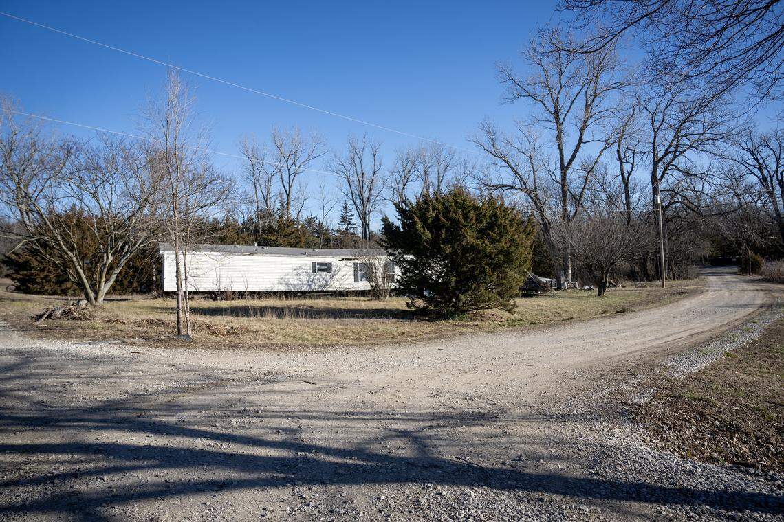 Neighbors believe Airen Andula was mauled by dogs near this area seen on Monday, Jan. 12, 2026, in the Holiday Lakes area of Pleasanton, Kansas, in Linn County. 