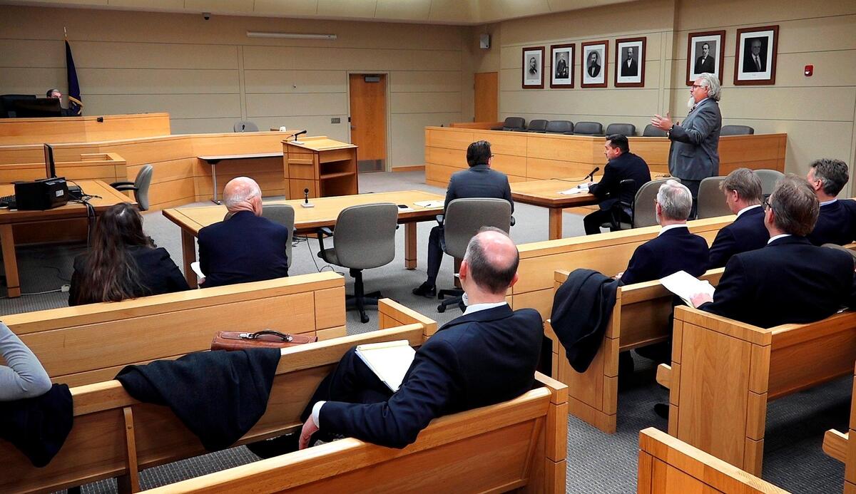 A host of attorneys met in Leavenworth County District Court in late November to decide when the Doris Jordan wrongful death case could be brought to trial.