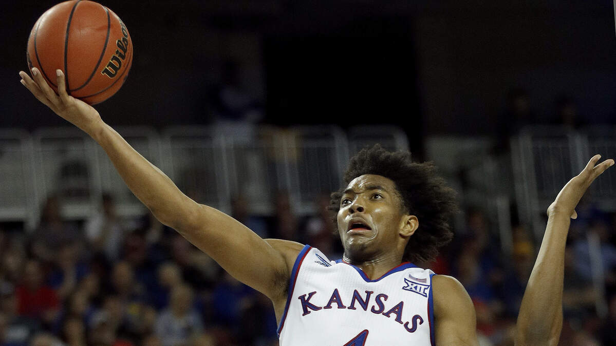 Kansas guard Devonte' Graham was the No. 34 overall pick in the NBA Draft on Thursday night. He was selected by the Atlanta Hawks.