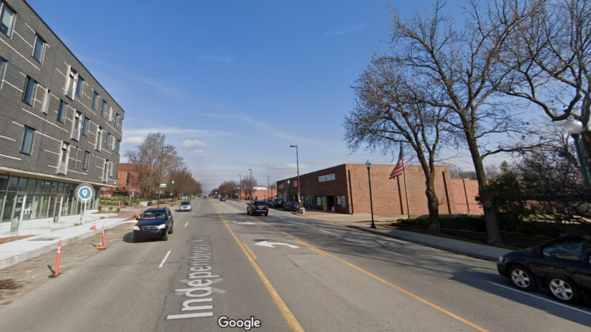 A Jackson County jury found 52-year-old Larry J. Harris guilty in the shooting of a RideKC bus driver at a bus stop at Independence Avenue and Olive Street in Northeast Kansas City in March 2020. This Google Maps Street View image of the area is from March 2020.