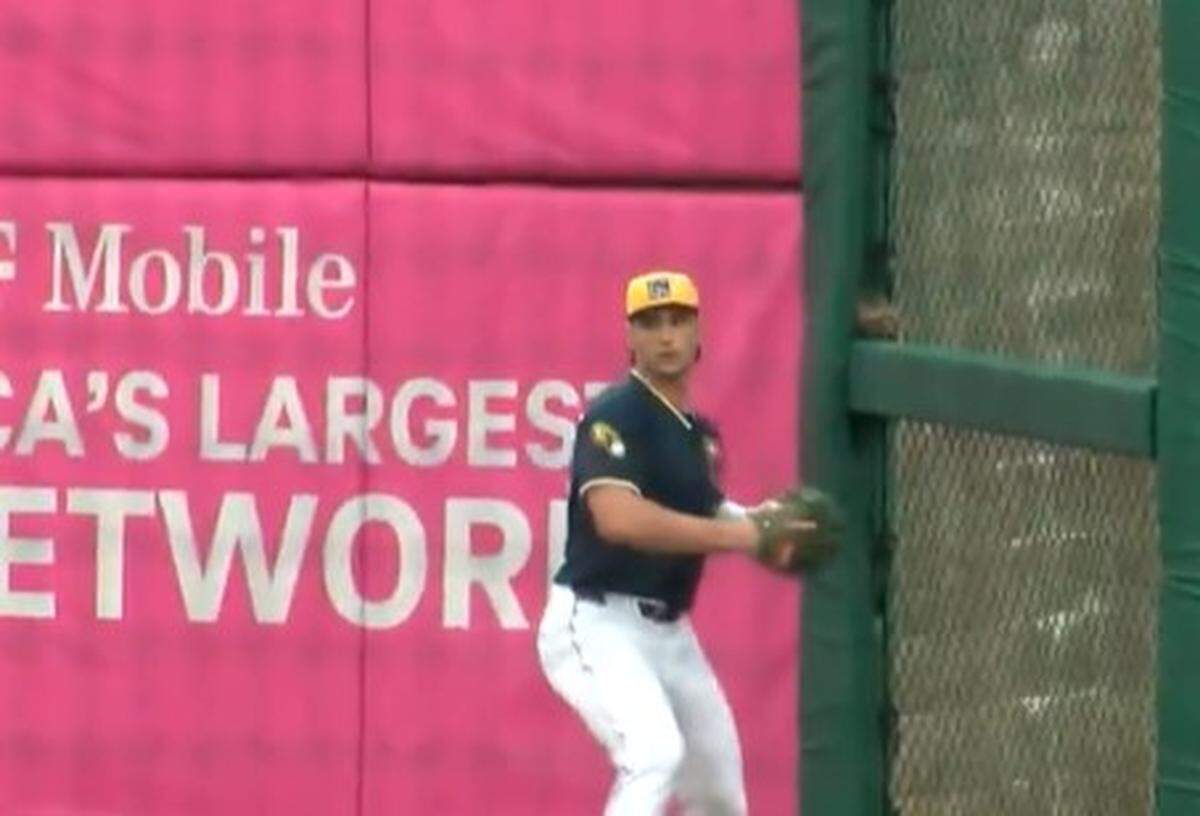 Top Royals prospect Jac Caglianone in right field during a recent Northwest Arkansas game.
