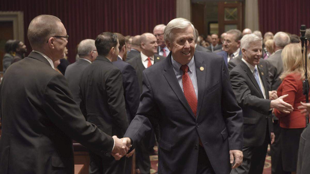 Gov. Mike Parson voted in favor of outlawing discrimination against LGBT Missourians in 2013, and in 2017 said a person shouldn't be fired simply for being gay.