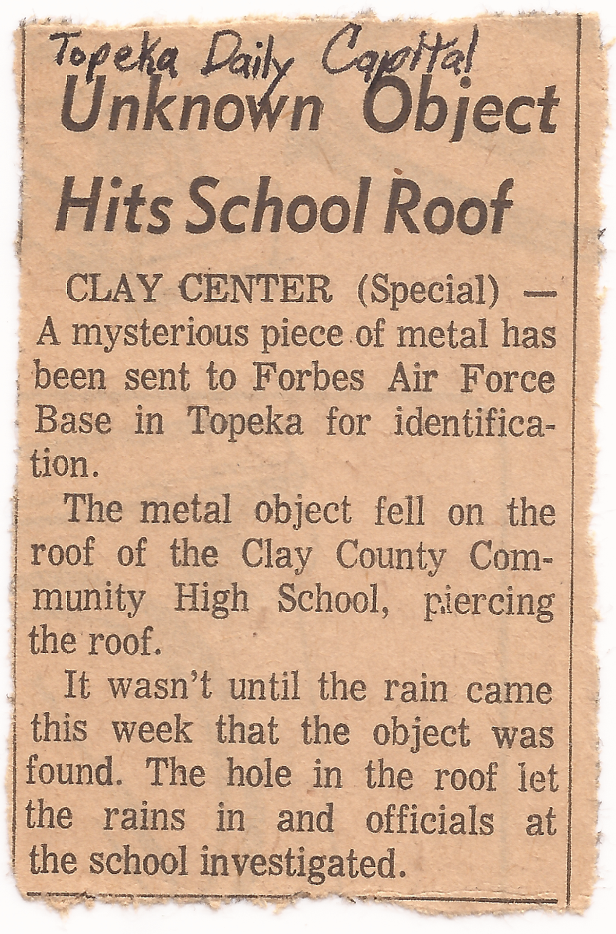 The Topeka Daily Capital in July 1968
