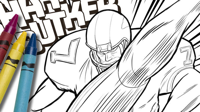 Celebrate Super Bowl victory by coloring KC Chiefs kicker Harrison Butker