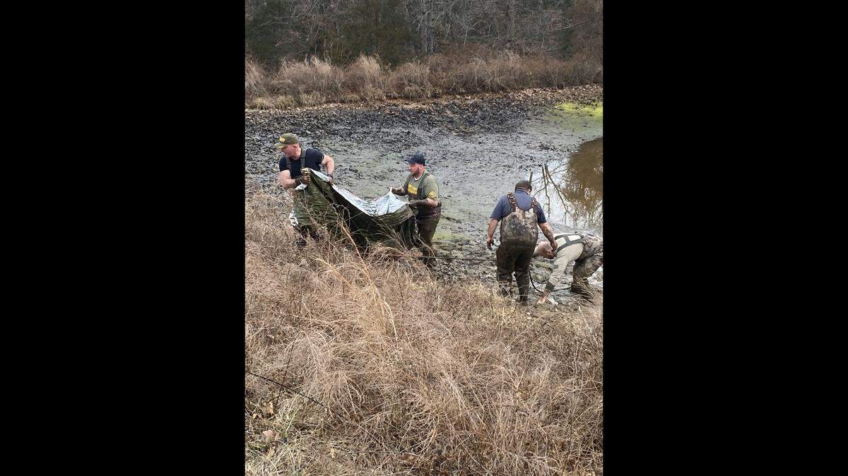 The Camden County Sheriff’s Office recovers remains they believe to belong to Donald “Donnie” Erwin, who went missing in 2013, at a pond in southern Camden County.