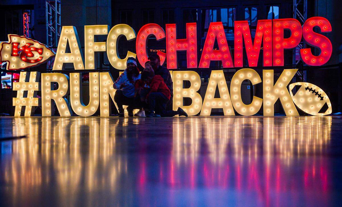 The lighted Chiefs sign at Union Station is a popular spot for Chiefs fans to take social media selfies but how do you take a picture without blocking the letters and silhouetting the subject?