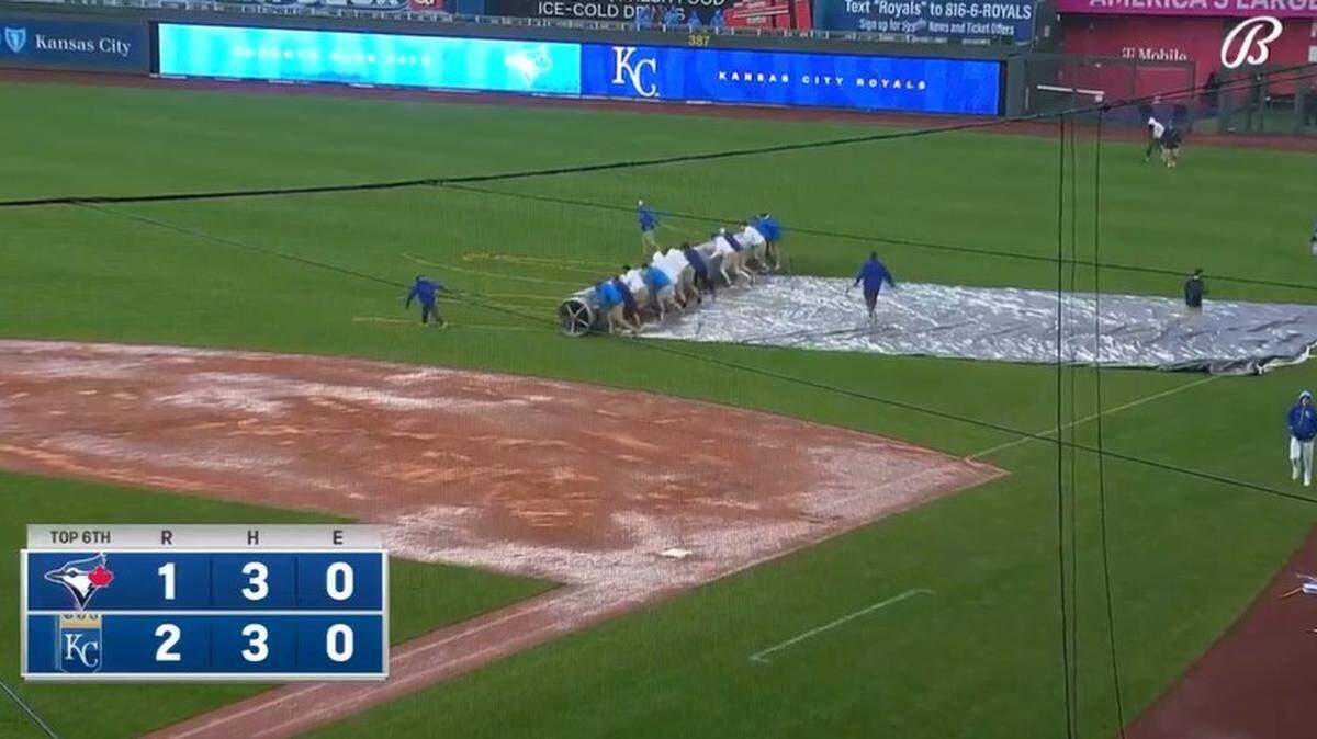 The tarp eventually did come out on Thursday.