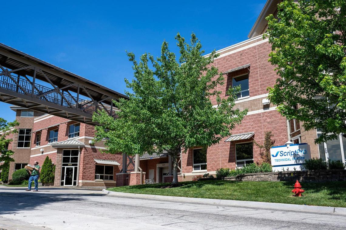 ScriptPro headquarters, 5828 Reeds Road., is pictured Wednesday in Mission.