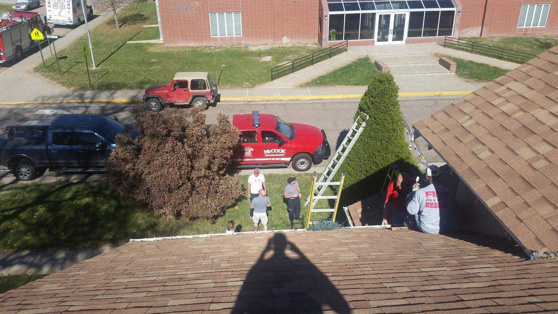 People in McCook, Nebraska loved seeing the pretty white lights that Raleigh Haas put up on his house every Christmas. When he died over the summer after suffering a heart attack, his colleagues at the fire department stepped in to keep the tradition going last weekend.