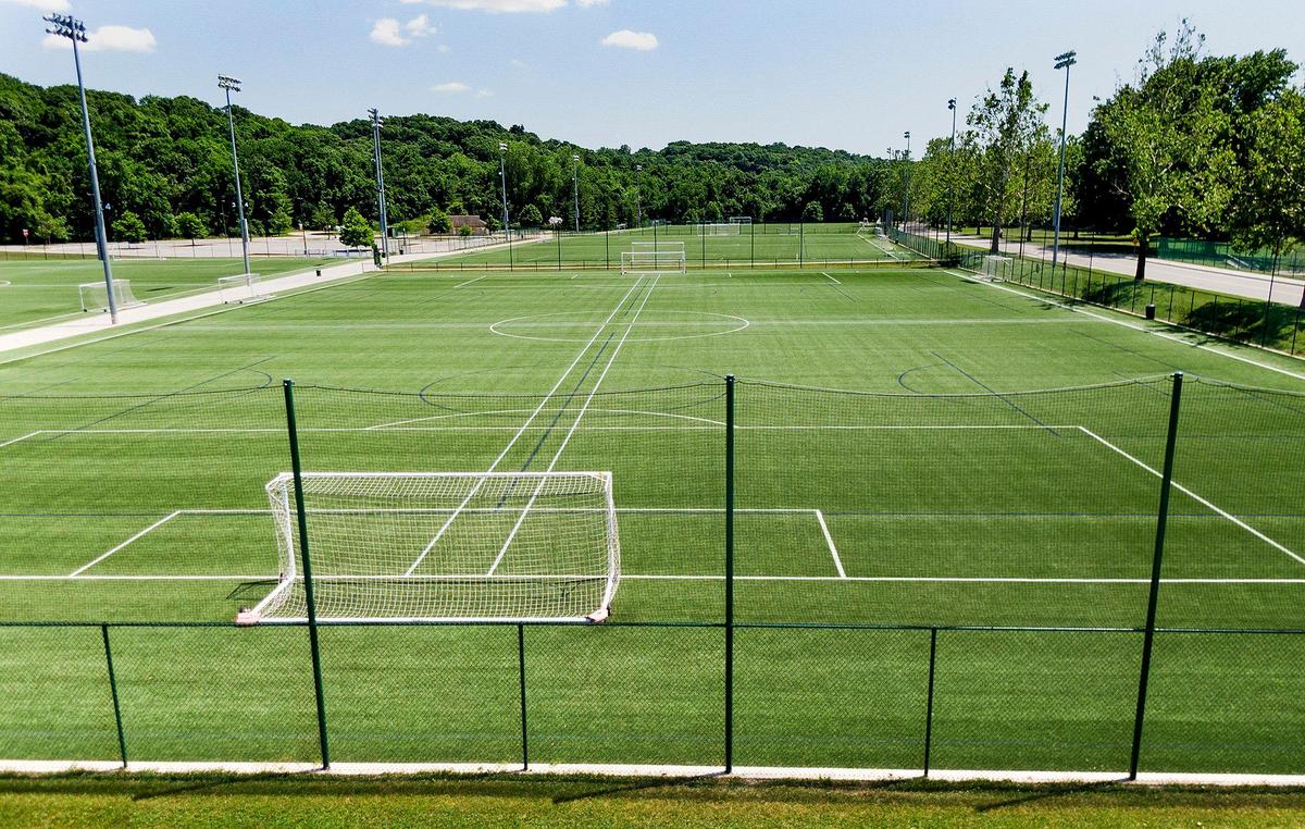 Swope Soccer Village is a soccer complex featuring six full-sized, artificial turf soccer fields, three natural grass fields and a championship field. The complex, located in Swope Park, is next to the training facility for Sporting KC.