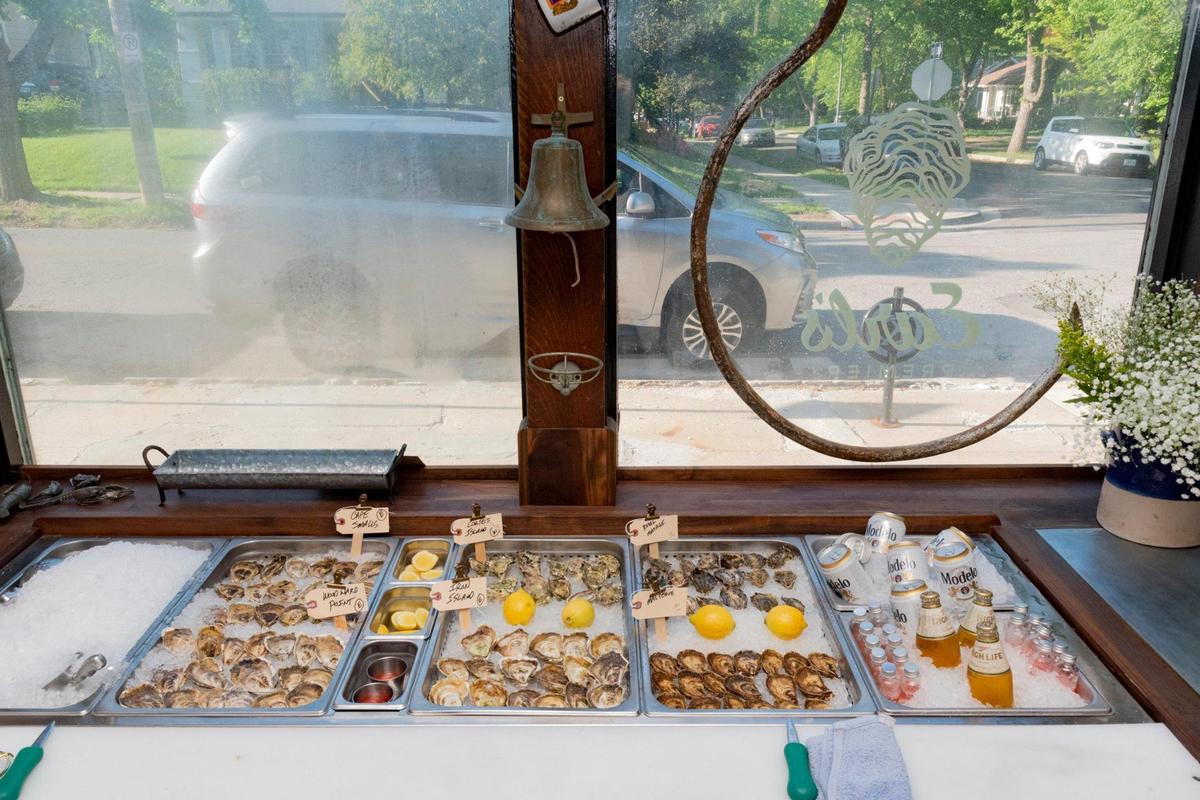 The oyster prep bar at Earl’s Premier.