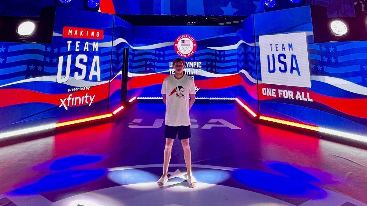 Kearney High junior-to-be Whitaker Steward took part in the 2024 U.S. Olympic Swim Trials in Indianapolis. He is the first Kearney swimmer to compete in an Olympic trials while still in high school.