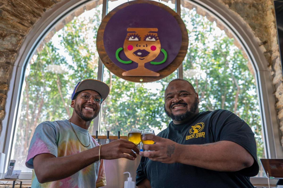 Kemet Coleman, left, and Woodie Bonds Jr., are co-owners of Vine Street Brewing Co. Their brewery is bringing back a long-gone beer brewed especially for KC’s Black community.