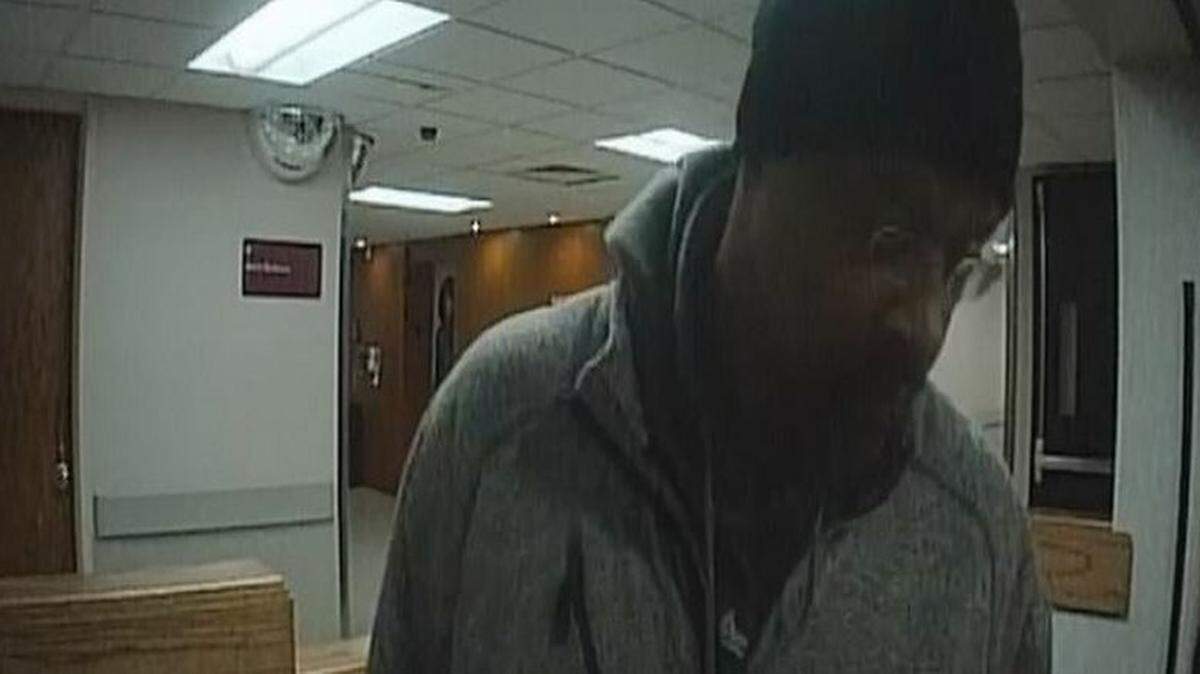 Bank robbery surveillance photo