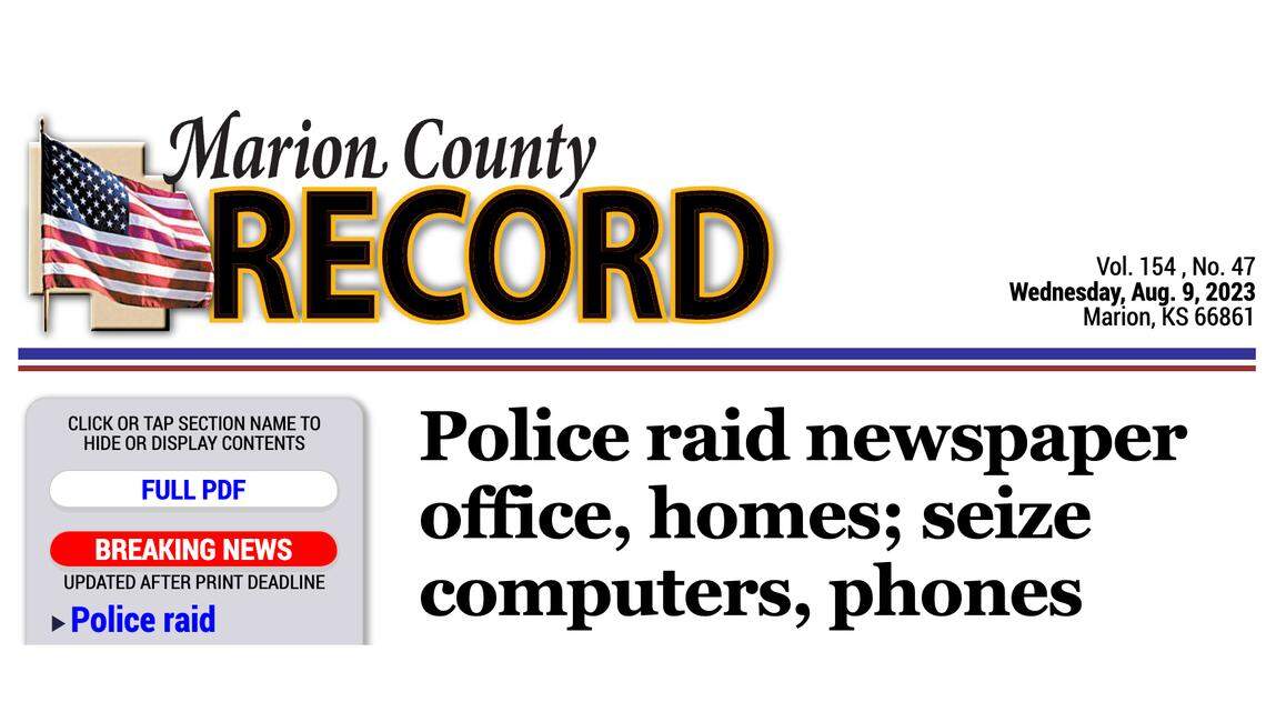 Papers like the Marion County Record are tightly connected to their communities.