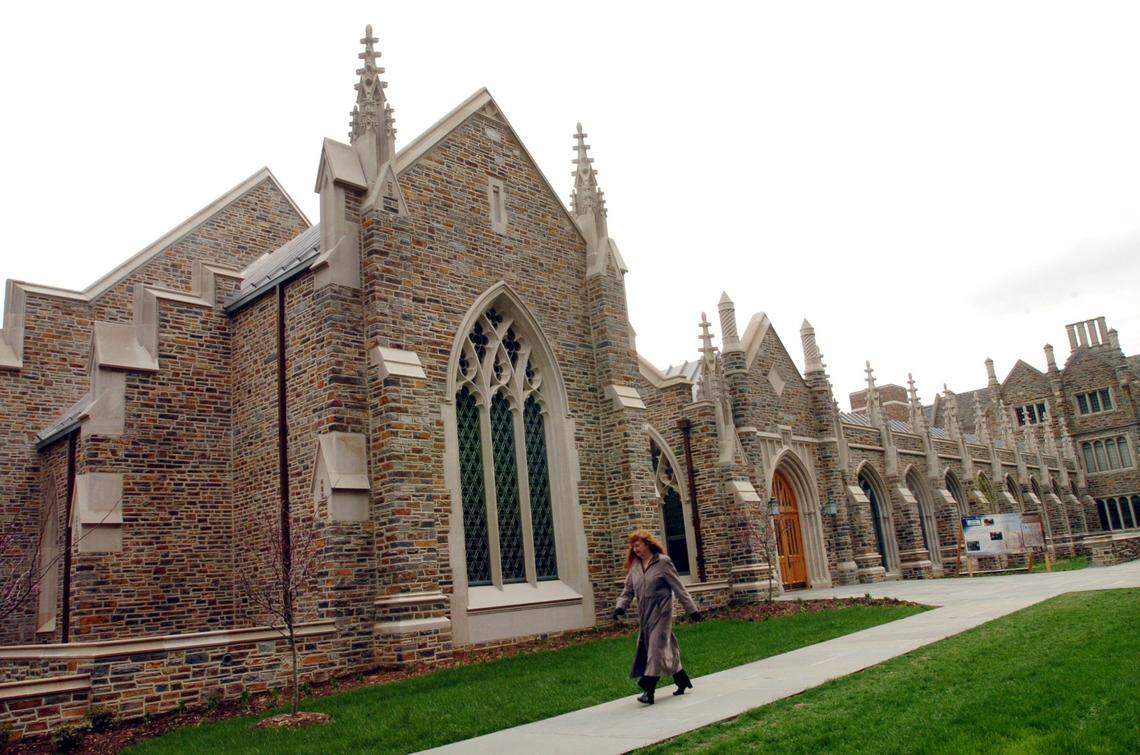 The Duke University Divinity School in Durham, North Carolina, where Justin Meier claimed he earned a doctorate.