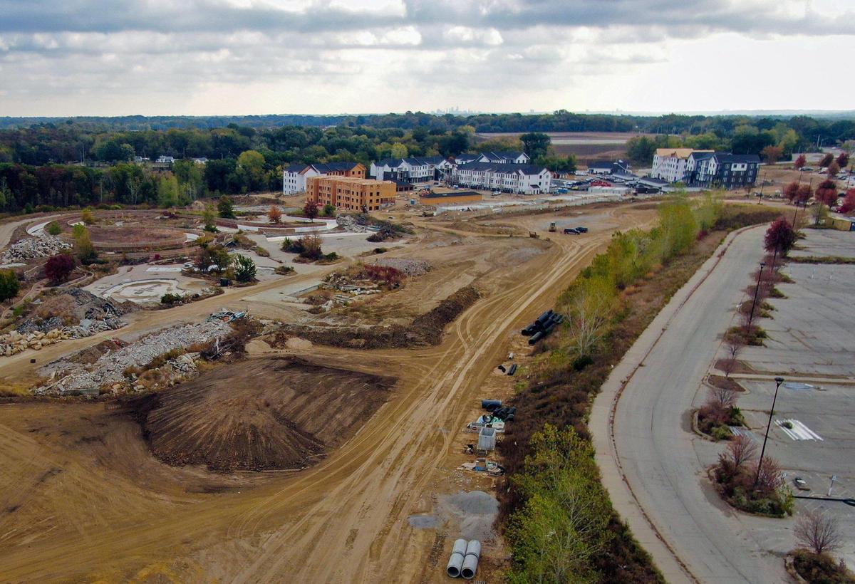 The site of the former Schlitterbahn Waterpark Kansas City near 98th and State Avenue on Tuesday, Oct. 11, 2022, in Kansas City, Kansas. New developments, including an apartment complex, are under construction in the area.