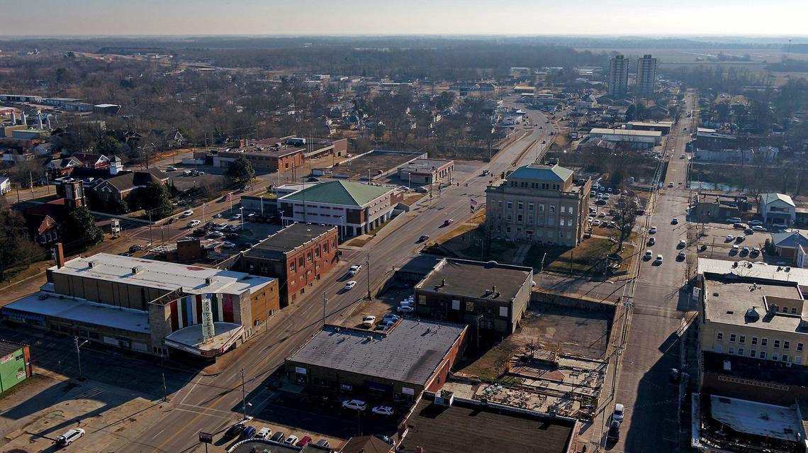 Aerial view of Poplar Bluff, Mo.