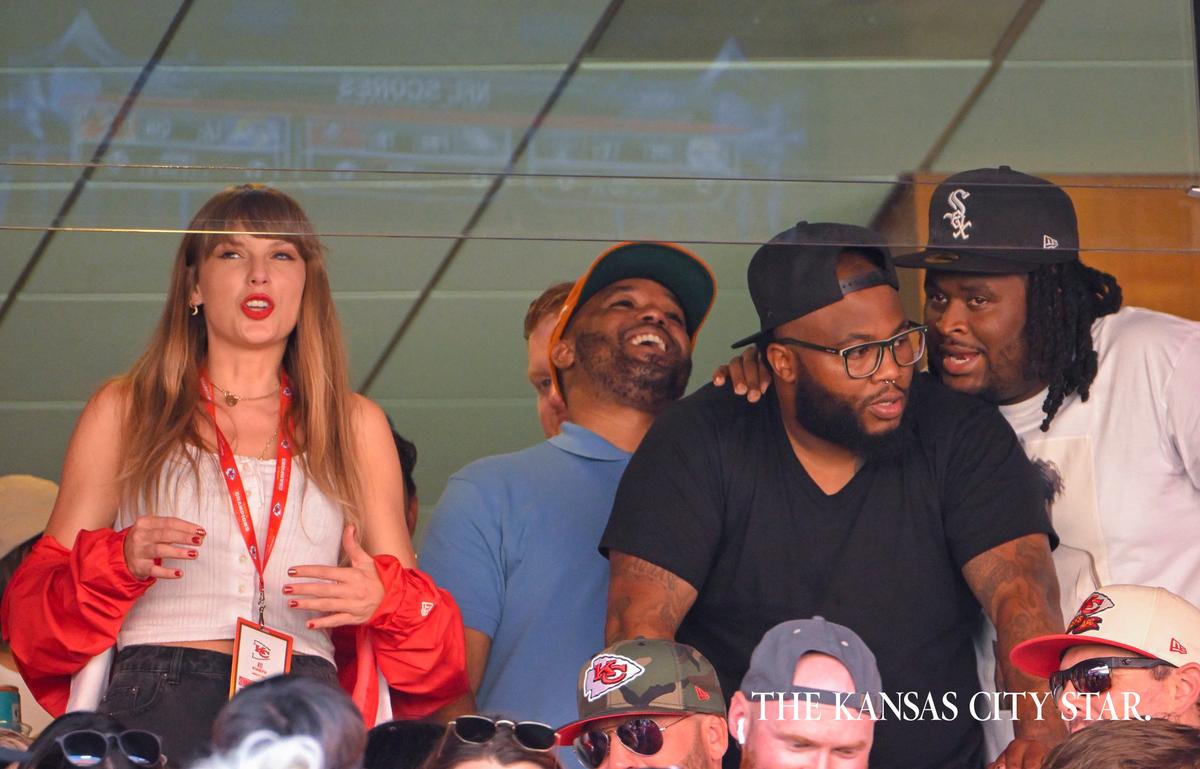 The first time Taylor Swift watched a Chiefs game at GEHA Field at Arrowhead Stadium on Sept. 24.