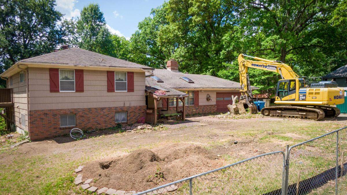 A Prairie Village home built in 1955 in the Indian Fields neighborhood is prepped for demolition to make way for a new, larger home.