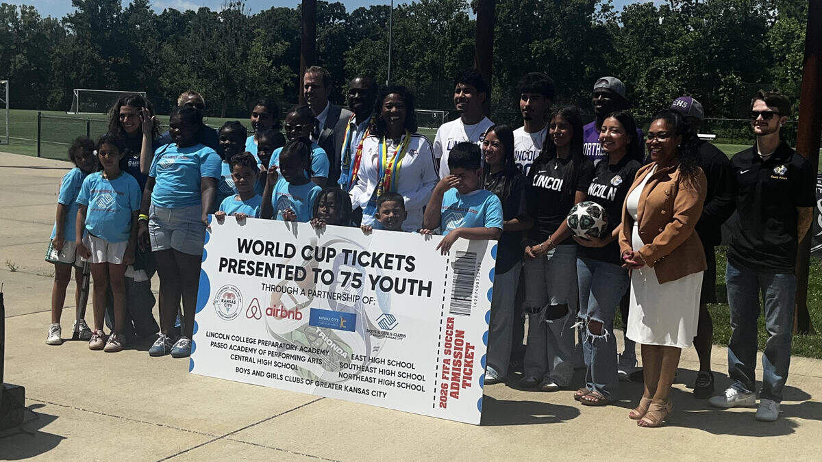 Kansas City Public Schools high school soccer athletes and kids from the local Boys and Girls Club of Greater Kansas City on Wednesday, June 17, received free tickets to a World Cup match thanks to a partnership between FIFA and Airbnb, and the help of some KC leaders.