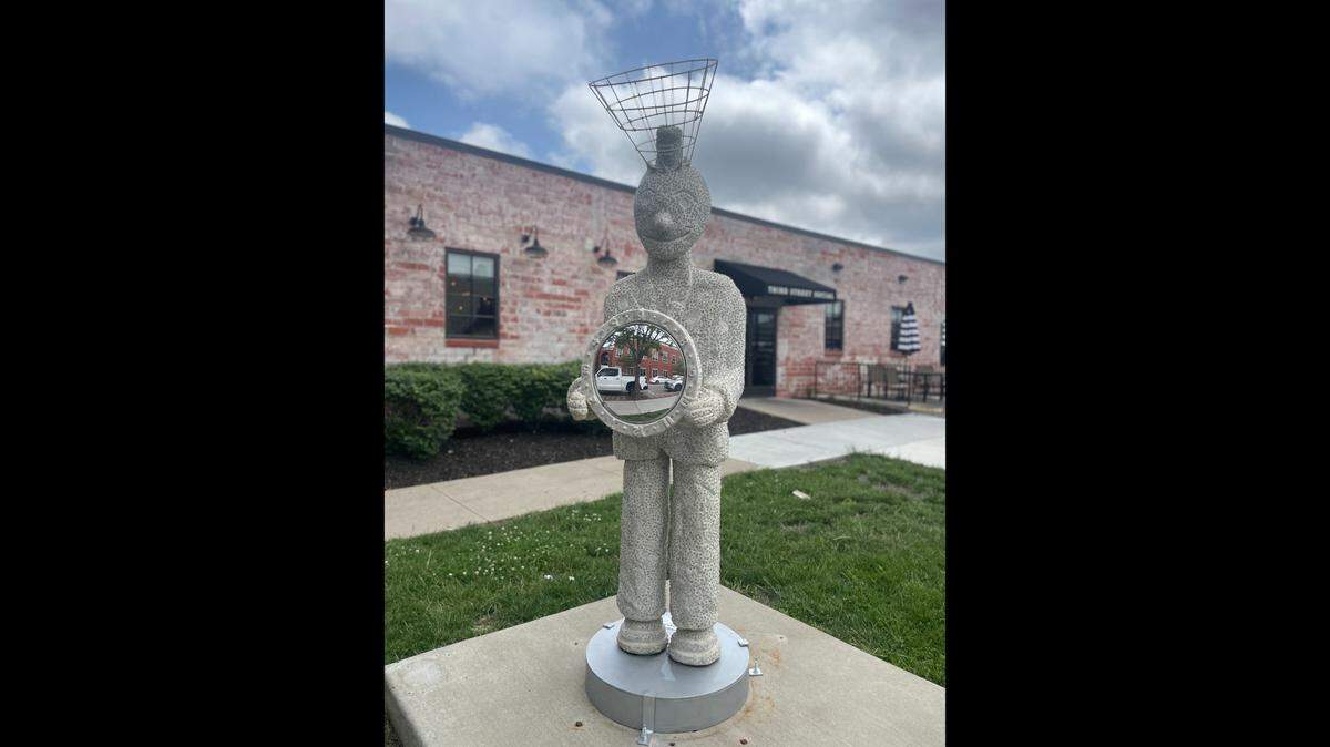 “The Timekeeper,” by artist Steve Feren, was the first Sculpture Walk exhibit to be installed this spring. It was placed May 1 at Third Street Social in downtown Lee’s Summit.
