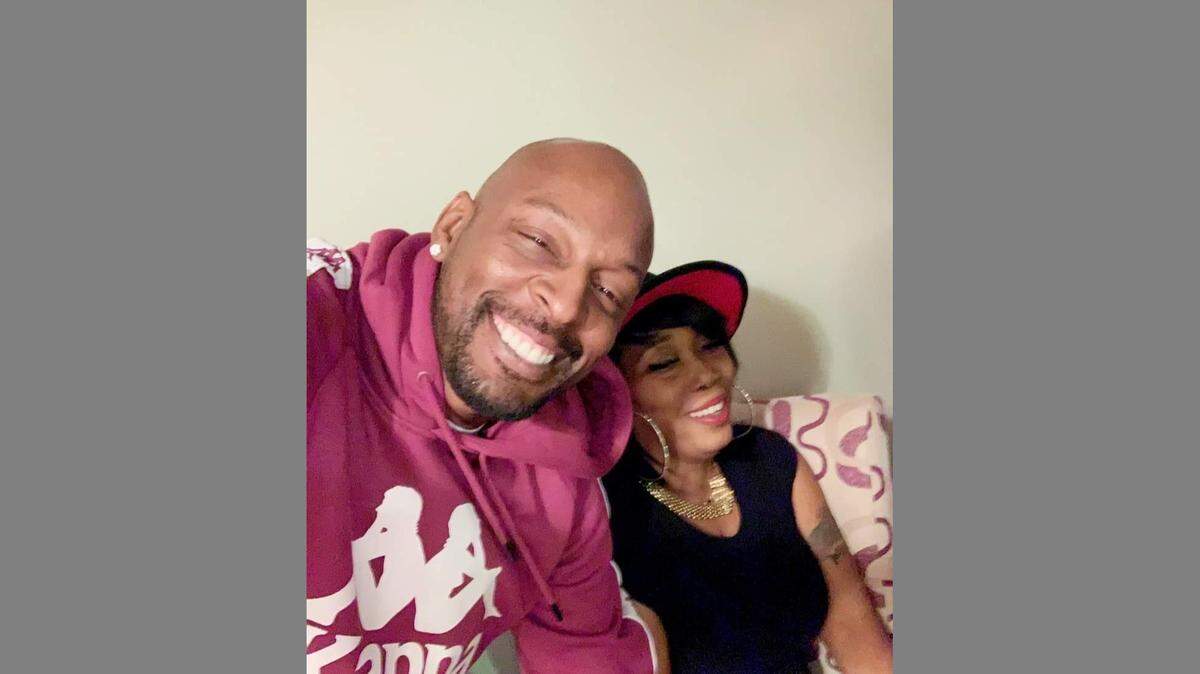Catina Timley (right) said her cousin, Charles Shirley, lived a “beautiful life.” He was shot and killed in the River Market Monday.  