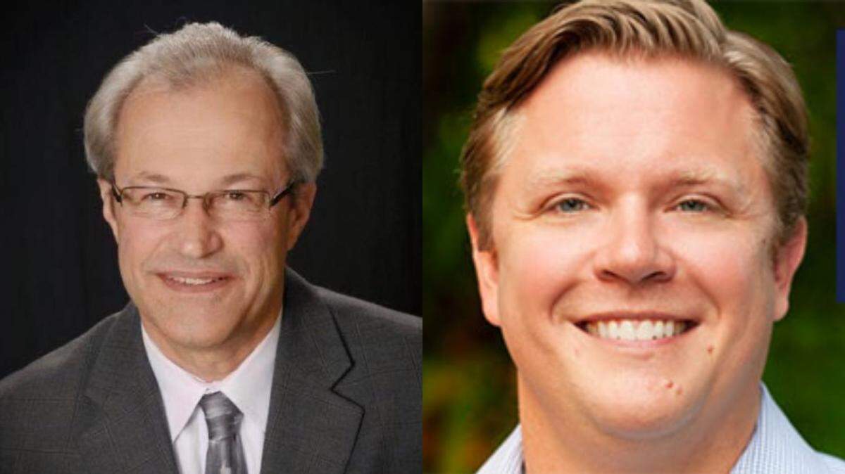 Former Shawnee councilman Mickey Sandifer, left, and Councilman Mike Kemmling are competing for mayor on Nov. 7.