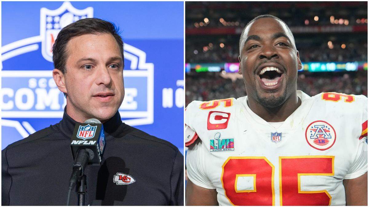 Chiefs general manager Brett Veach is continuing to work toward a deal with defensive tackle Chris Jones this offseason.