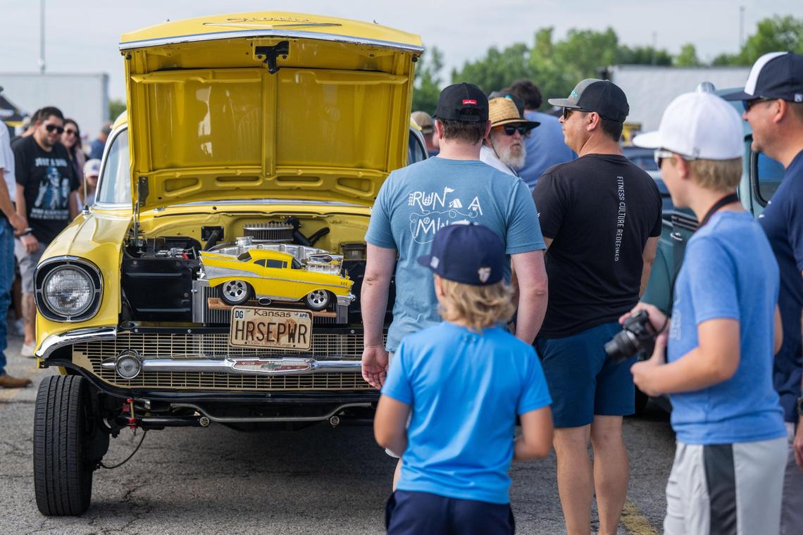 Hundreds of people showed up at the Kansas City stop of the Hot Wheels Legends Tour on Saturday, July 12, 2005. Nearly 100 cars were parked to see which car could be selected as the newest Hot Wheels diecast car.
