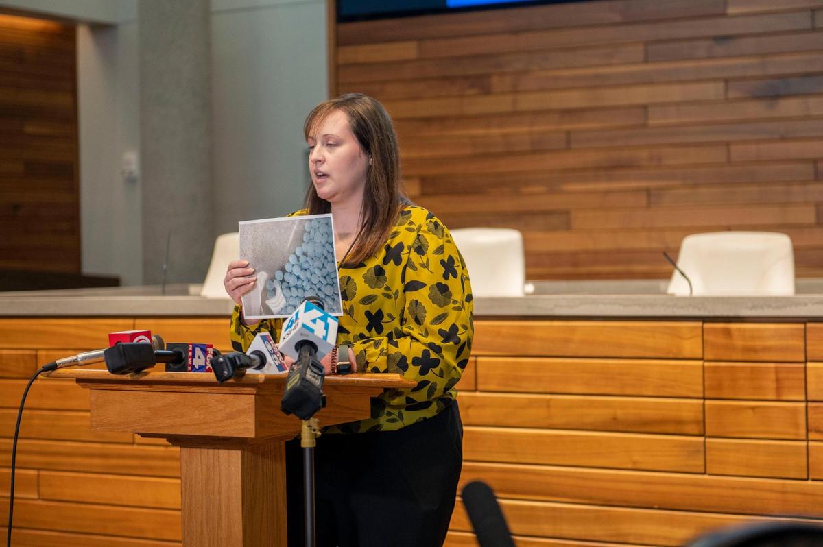 Officer Donna Drake, a spokeswoman for the Kansas City Police Department, is seen in a file photo. She declined to answer questions about how officers responded to Mackenzie Hopkins’ 911 call.
