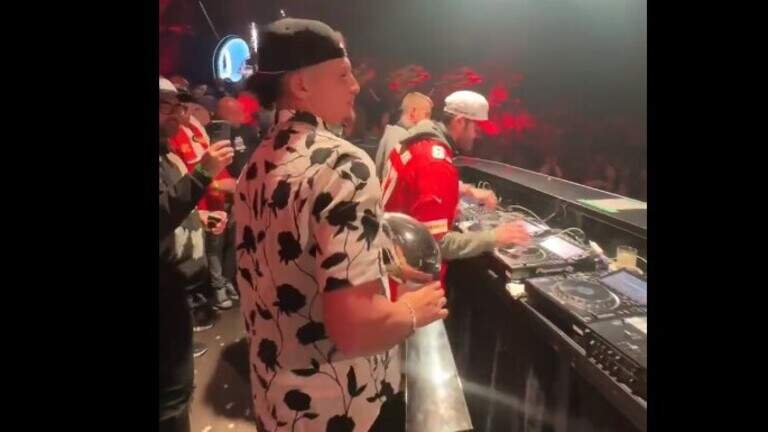 Taylor Swift joined the Chiefs players at Super Bowl party at Las Vegas nightclub