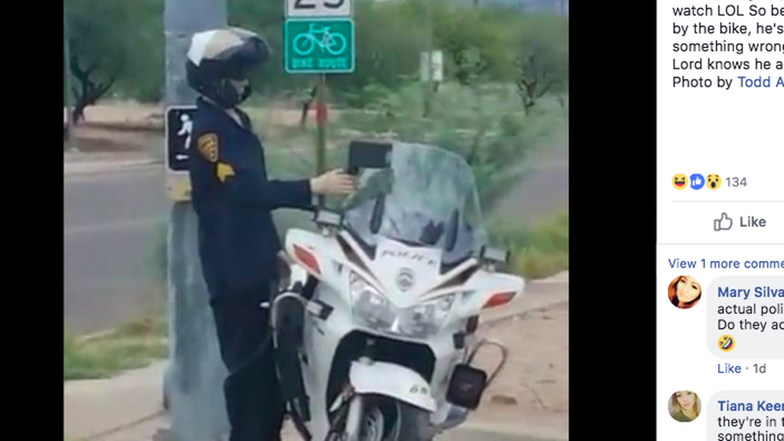 Tucson, Arizona police dressed plastic mannequins up in police clothes and posed them by the side of the road to encourage speeders to slow down. They said it had a significant impact on how many tickets they wrote.