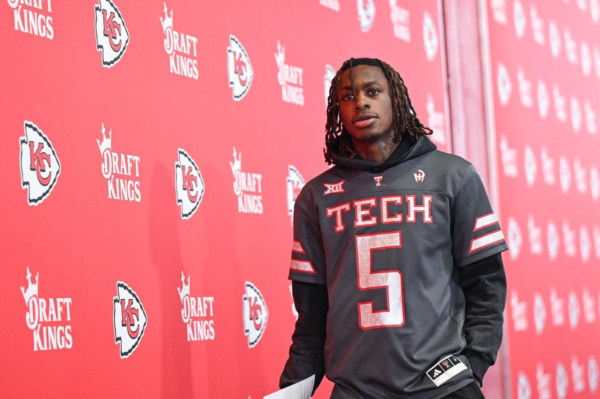 Kansas City Chiefs wide receiver Xavier Worthy arrives before the Chiefs’ game with the Houston Texans on Saturday Dec. 21, 2024, at GEHA Field at Arrowhead Stadium.