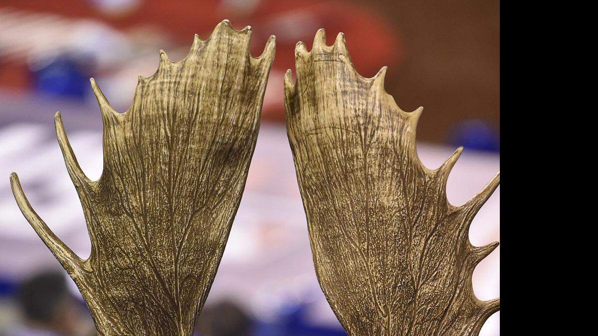 Plastic antlers were at Tuesday night's game. Permission was given to bring them to the game.