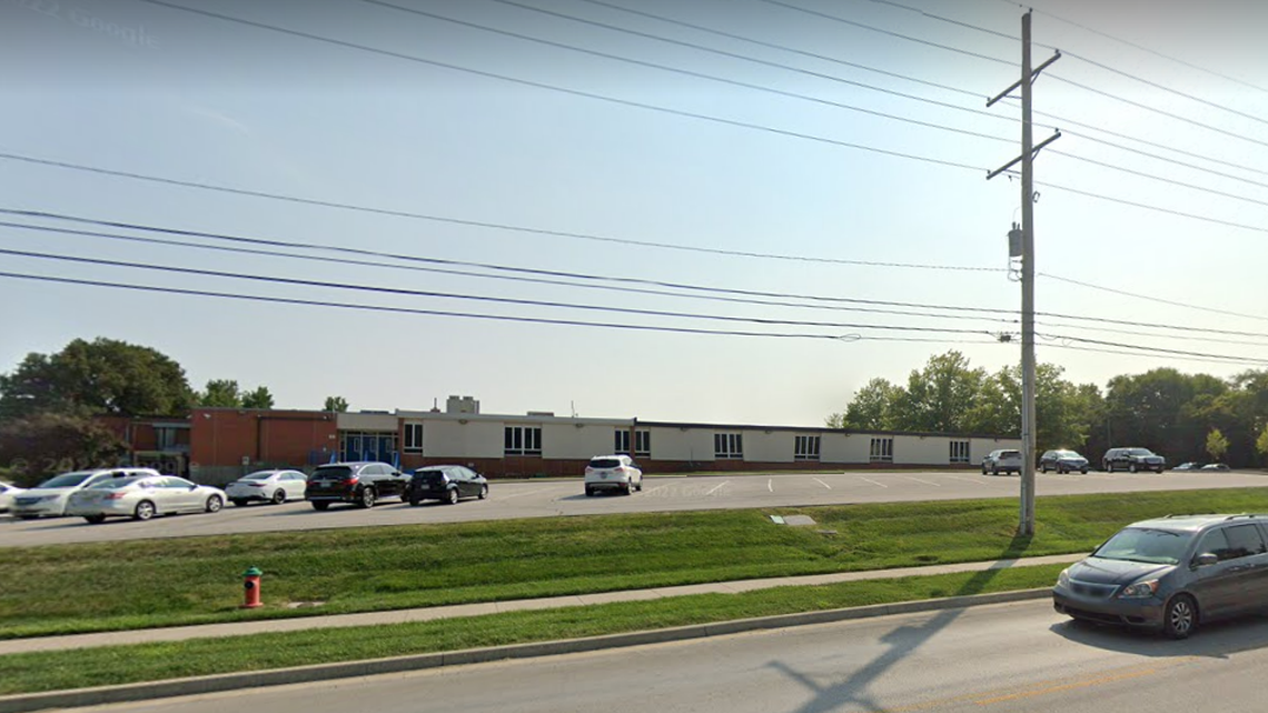 Richard Villigram, 43, faces attempted child exploitation charges after the Plaza Middle School teacher allegedly attempted to meet a teenager during school hours. This Google Maps Street View Image shows the school in September 2022.