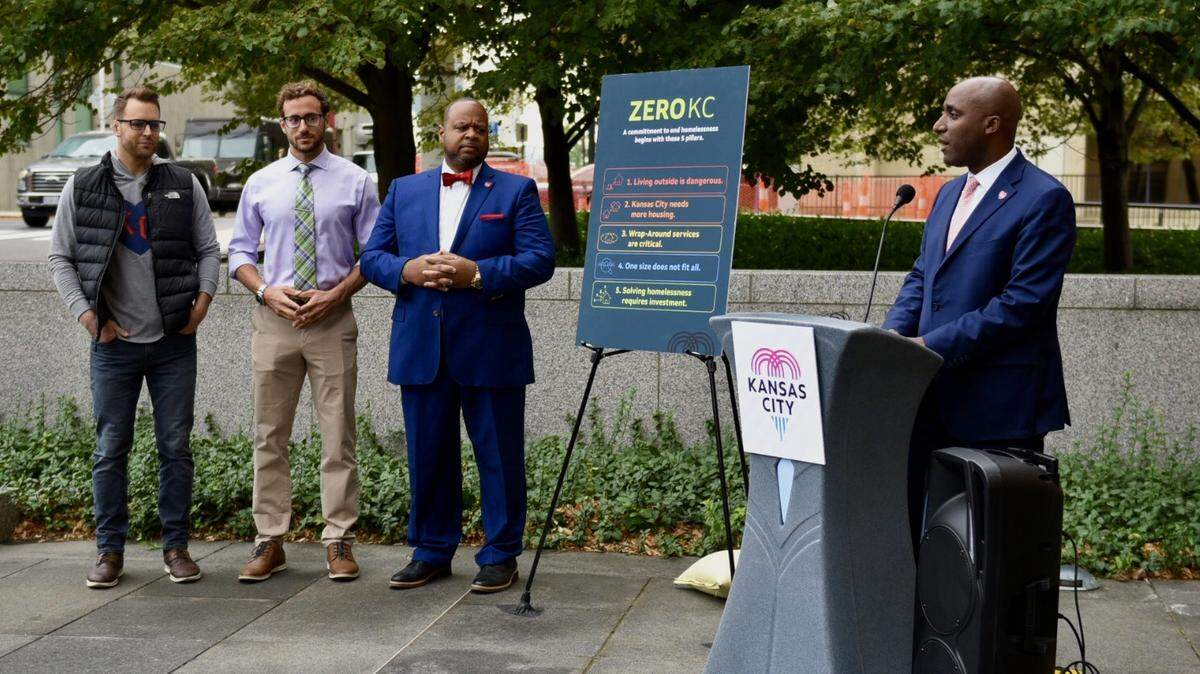Kansas City Mayor Quinton Lucas made comments about the city’s strategic plan to end homeless in 2022. New in 2025 are grants targeting youth homelessness.