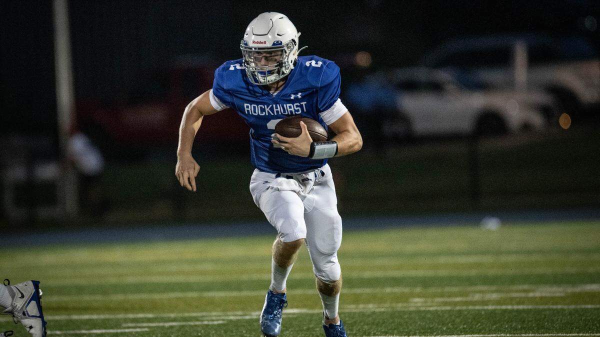 Ethan Hansen and the Rockhurst Hawklets ran past Nixa 38-14 on Friday night in the Missouri Class 6 quarterfinals of the high school football playoffs.