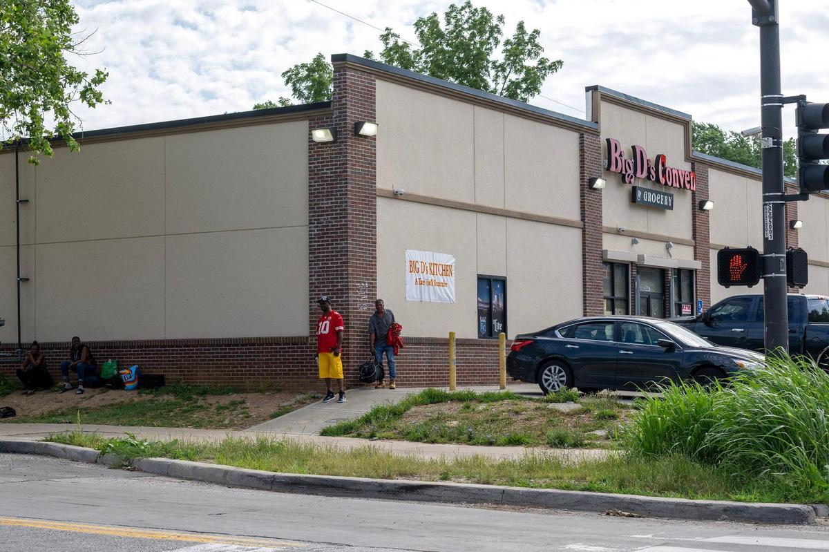 Big D’s Conven & Grocery, located at 3449 Prospect Avenue, is pictured at the corner of Prospect Avenue and 35th Street on Monday, June 23, 2025, in Kansas City.